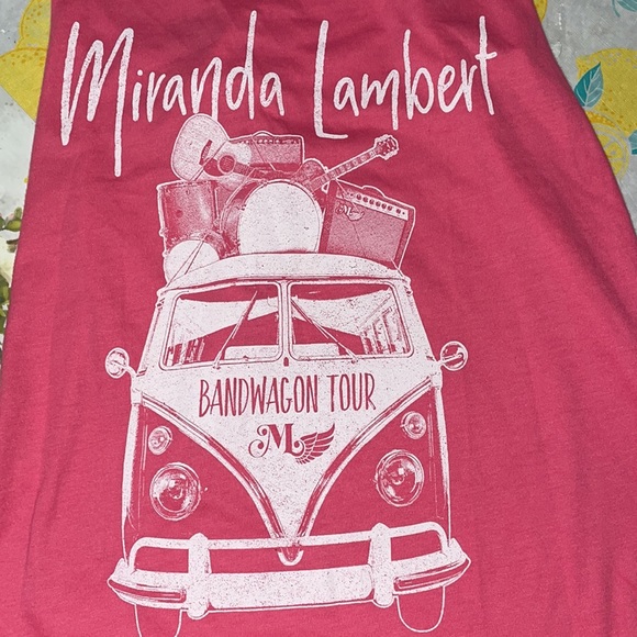•IDEAL "T" BY NEXT LEVEL•MIRANDA LAMBERT BANDWAGON TOUR TANK TOP SIZE MEDIUM - Picture 4 of 7